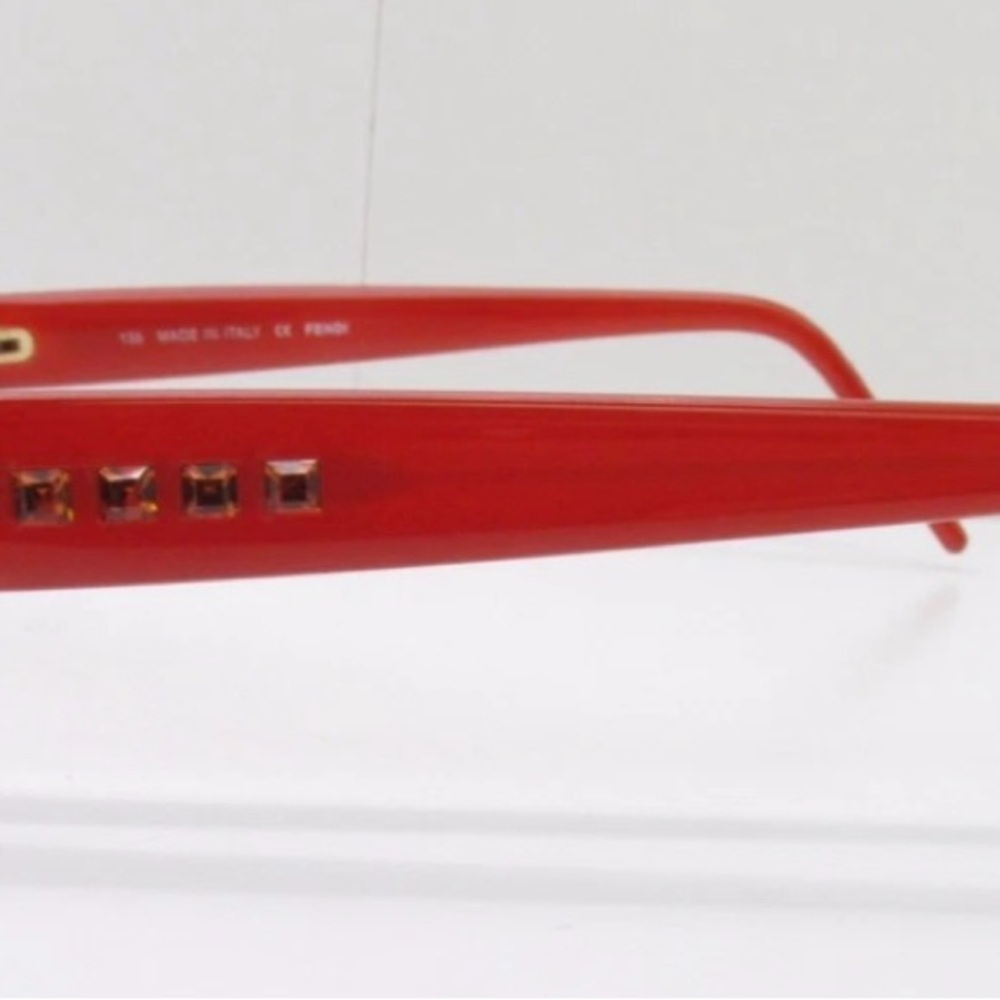 Fendi Orange And Bronze Rectangular Eyeglasses - image 6